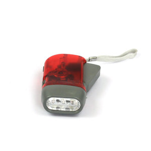 Torcia a Manovella con 3 LED Rossi, Dinamo a Pressione, Illuminazione di Emergenza per Esterni Notturni - Product Image 3