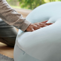 Sillón Individual de Piso Tipo Puff de Gran Venta Personalizado y Colorido con Asiento Comprimido Acolchado y Tapizado en Rosa