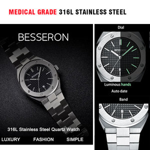 Oem Odm Roestvrij Staal Waterdicht Polshorloge Luxe <span class=keywords><strong>Japan</strong></span> Quartz Uurwerk Mannen <span class=keywords><strong>Excel</strong></span> Quartz Horloge Met Zilveren Kast - Product Image 2