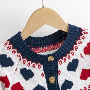 Suéter de Punto para Bebé, Diseño de Corazón, Moda de Invierno para Niñas - Product Image 3