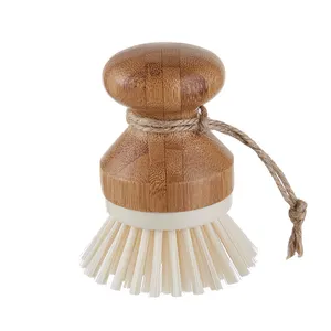 Bamboo Dish Brush Scrub Wooden Brush For Dishes Palm Brush Dish Scrubber Suitable For Washing Dishes Stubborn Stains Vegetables
