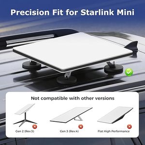 Support <span class=keywords><strong>de</strong></span> toit magnétique Starlink Mini avec raccord <span class=keywords><strong>de</strong></span> tige, support satellite en alliage d'aluminium léger pour voiture, bateau, camion, camping, voyage - Product Image 5