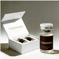 Étiquettes de bouteilles imprimées sur mesure pour les petites bouteilles de 10 ml/5 ml/3 ml, autocollants d'emballage de poudre de peptide à double couche