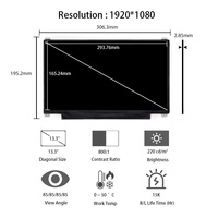 BOE 13,3 Zoll 1920x1080 FHD LCD-Panel 200nit NV133FHM-N42 Medizinisches Ultraschall-Bedienfeld 13,3 Zoll LCD-Module