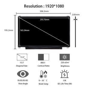 Boe ban đầu công nghiệp cấp 13.3 inch NV133FHM-N42 1920x1080 LVDS 400nits FHD <span class=keywords><strong>TFT</strong></span> IPS màn hình tốt Xem góc LCD Bảng điều chỉnh - Product Image 2
