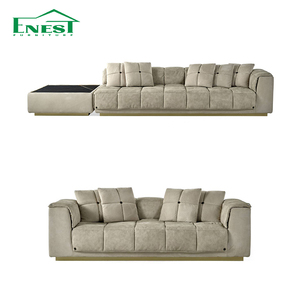 <span class=keywords><strong>Canapé</strong></span> de luxe haut de gamme pour villa, en tissu et marbre, design, pour salon, modulable, avec sacs souples personnalisables - Product Image 4
