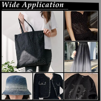 Feuilles de transfert thermocollantes en strass de fer, design cristal, personnalisées, extensibles, écologiques, pour t-shirts, jeans, robes, DIY, vente en gros