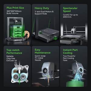 Imprimante 3D Ender-3 V3 Plus, performances de pointe, refroidissement instantané des pièces, volume d'impression 300*300*330 mm - Product Image 2