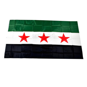 Wholesale Digital <strong>Printing</strong> and Silk <strong>Screen</strong> <strong>Printing</strong> <strong>Custom</strong> Size Polyester Syrian Freedom <strong>Flag</strong> 90x150cm / 3x5ft Free Syria <strong>Flag</strong> - Product Image 3
