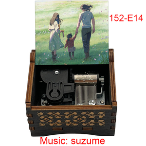 Boîte à musique vintage à manivelle avec mécanisme Sankyo, inspirée de l'anime japonais <span class=keywords><strong>Suzume</strong></span> <span class=keywords><strong>No</strong></span> <span class=keywords><strong>Tojimari</strong></span>, cadeau pour petite amie, décoration d'intérieur - Product Image 5