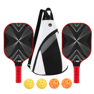 Palas de Pickleball WiT de Fibra de Vidrio de 13.4 mm, Antideslizantes, Juego de Entrenamiento con Bolsa y Pelotas - Product Image 1