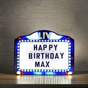 Gelukkige Verjaardag Led Marquee <span class=keywords><strong>Neon</strong></span> Bord Verwisselbare Letters Nachtleven Glorifier Presentator Vip Service Metal - Product Image 1