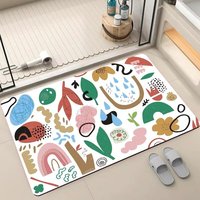 Tapis de salle de bain moderne personnalisé avec logo, antidérapant, absorbant l'eau, doux pour les animaux domestiques, écologique, rembourré, pour la maison et la salle de bain, lavable en machine