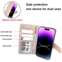 Étui portefeuille en cuir mince antichoc avec porte-cartes, support et fermeture magnétique sécurisée pour iPhone 17 Pro Max 15 16 14