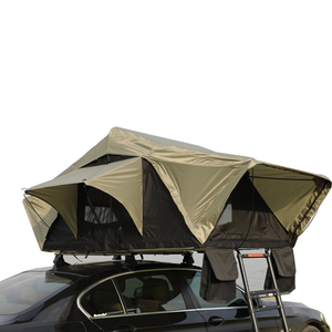 OEM polialgodón plegable techo superior tienda al aire libre de calidad suave Shell impermeable Camping tienda en la azotea - Product Image 2