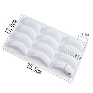 Banana Jelly Mousse Cake Mold 12 Cavity Silicone Baking Mold For DIY Desserts Home Use - Product Image 2