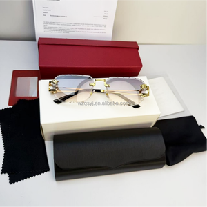 <span class=keywords><strong>Gafas</strong></span> <span class=keywords><strong>de</strong></span> <span class=keywords><strong>Sol</strong></span> <span class=keywords><strong>de</strong></span> Diseñador Sin Montura <span class=keywords><strong>con</strong></span> Logotipo, <span class=keywords><strong>con</strong></span> Estuche, Unisex, Corte <span class=keywords><strong>de</strong></span> Diamante, UV400, <span class=keywords><strong>Gafas</strong></span> <span class=keywords><strong>de</strong></span> <span class=keywords><strong>Sol</strong></span> <span class=keywords><strong>de</strong></span> Lujo - Product Image 3