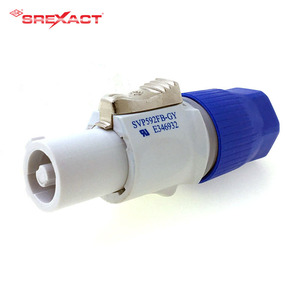 Conector de Alimentación Hembra SVP592FB-GY 20A 250V SREXACT para Carcasa de Audio PA, Contactos Redondos Plateados - Product Image 3