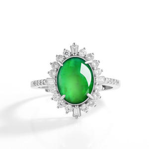 Natural Jadeite Green <b>Jade</b> <b>Rings</b> S925 Silver Accessories Jewelry Women's Jewelry Original Design Simplicity D950 - Product Image 2