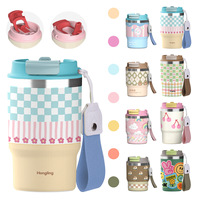 BORGE Personnalisé 12oz/16oz Portable Motif Floral En Acier Inoxydable Tasse Sous Vide Gobelet À Café À Isolation Thermique