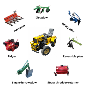 Mini Tractor de Ruedas de 12 HP y 2WD para Siembra en Jardín, Maquinaria Agrícola Pequeña a Diésel con Caja de Cambios/Bomba, Montable para Uso en Granja - Product Image 3