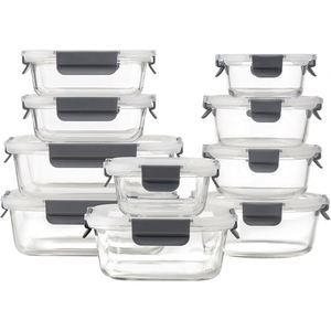 Customized Design Glass Fresh <b>Box</b> with Lid Microwavable Kitchen Organization Glass <b>Lunch</b> Container with Glass Lid - Product Image 4