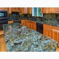 Plan de travail en granit bleu antique Labrador pour cuisine et table, conceptions sur mesure