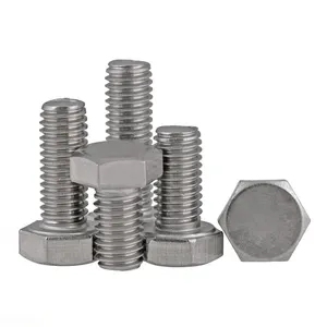 Standard Size Manufacturing Stainless Steel Half Thread 12mmx100mm Hex Bolt And Nut Suppliers Customized Fasteners