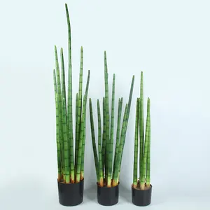 Decorative Snake Grass Plant Artificial Tree Pot Plastic Real Touch Factory Large Pots Plant Wedding Party Gold 1carton