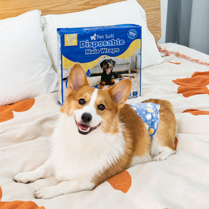 <span class=keywords><strong>Pannolini</strong></span> per <span class=keywords><strong>cani</strong></span> morbidi per animali domestici stampati personalizzati 50 pezzi di tessuto impermeabile per <span class=keywords><strong>cani</strong></span> di piccola taglia e gatti Film materiale - Product Image 6