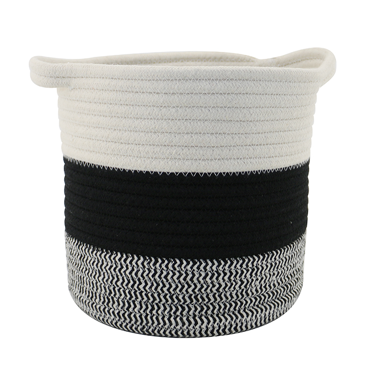 K & B 2022 хит продаж большая корзина для хранения Складная подарочная корзина для хранения из хлопкового шнура с ручками