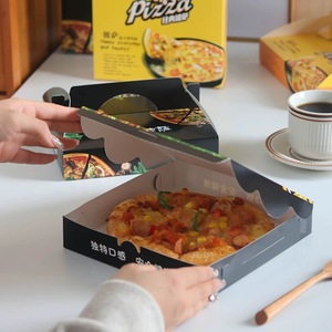 Cajas de Pizza de Cartón Corrugado Reciclables Impresas Personalizadas, <span class=keywords><strong>Caja</strong></span> de Embalaje Plegable de Grado Alimenticio con Acabado Brillante UV para Snacks - Product Image 2