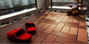 Trung Quốc Nhà cung cấp tùy chỉnh 30x30cm DIY không thấm nước WPC <span class=keywords><strong>decking</strong></span> gạch ngoài trời bằng Gỗ nhựa composite Interlock <span class=keywords><strong>decking</strong></span> sàn tấm - Product Image 6