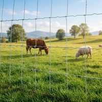Clôture de ferme en fil métallique tissé galvanisé, écologique, imperméable, à nœuds fixes, pour bétail, chevaux, moutons et animaux d'élevage