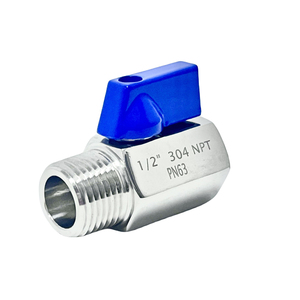 <span class=keywords><strong>PN16</strong></span> Áp lực làm việc pn63 áp lực vỏ SS304 thép không gỉ vệ sinh mini G3/8 "Nữ Ren Hướng dẫn sử dụng OEM đóng bóng van - Product Image 4