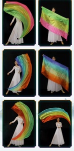 Robe de danse <span class=keywords><strong>orientale</strong></span> pour <span class=keywords><strong>femme</strong></span> en soie blanche et bleue, colorée, pour performance adulte, avec voile, balles à lancer, accessoires de costume et ailes - Product Image 6