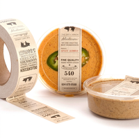 Étiquette autocollante personnalisée inviolable pour emballage alimentaire avec formes personnalisables et adhésif facile à décoller