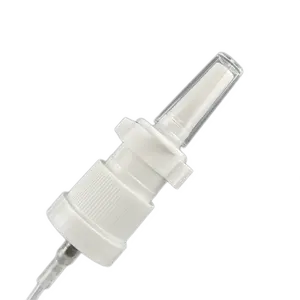 18/410 Pompa Semprot Hidung Tenggorokan Putih dengan Cincin Segel untuk Isi Ulang 10Ml 15Ml 30Ml 50Ml Botol Penyemprot HDPE