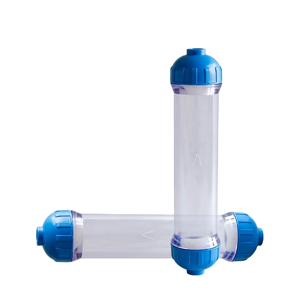 Boîtier de filtre à eau T33 Boîtier en ligne d'eau de 10 pouces T33 Filtre vide transparent Boîtier de filtre rechargeable en ligne de 10 pouces