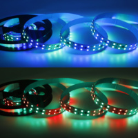 Tira de Luz Flexible UCS2903 5050RGB 120D 12V SK6812 USB, Tira de Luz LED Inteligente con Control Remoto, Resistente al Agua IP67 para Interiores y Exteriores