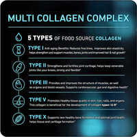 OEM Vitamines Essentielles 3300 mg Complexe Multi-Collagène Non-OGM Bovin Nourri à l'herbe 60 Capsules pour Adultes Complément Alimentaire Types I II III V X