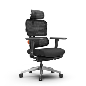 Ergonomischer Bürostuhl Drehbarer moderner Netz-Executive-Stuhl Verstellbare Kopfstütze Stoff Metall <span class=keywords><strong>massage</strong></span> Liegender Nylons chaum Home - Product Image 1