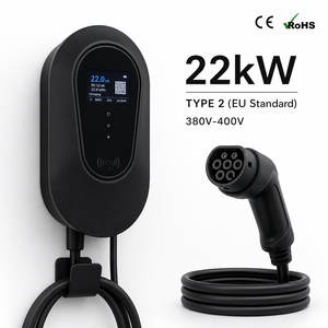 Chargeur EV de type 2 pour usage domestique, mural, 22 <span class=keywords><strong>kW</strong></span>, 11 <span class=keywords><strong>kW</strong></span>, 380 V, prise européenne, station de charge rapide pour Porsche <span class=keywords><strong>Taycan</strong></span>, chargeur EV AC/DC - Product Image 1
