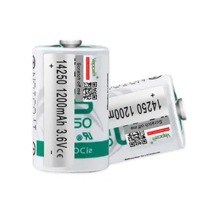 100% gốc ls14250 1200mAh pin lithium ion cho công cụ điện đồ chơi Li-ion pin 3.6V 1200mAh pin 14250