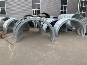 Producto de accesorios de tubería de alcantarilla de arco de estructura de acero galvanizado corrugado enterrado semicircular
