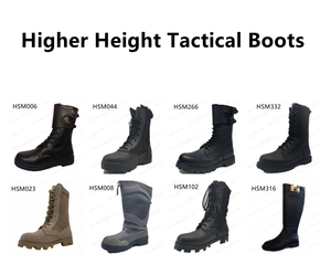 WCY, Bottes tactiques de combat en cuir véritable, style <span class=keywords><strong>Rangers</strong></span> français moderne, très vendues, noires HSM006 - Product Image 6