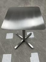 Tables et chaises en acier inoxydable de style industriel, table à manger de petite taille pour villa, salon de thé, café, restaurant - imperméable
