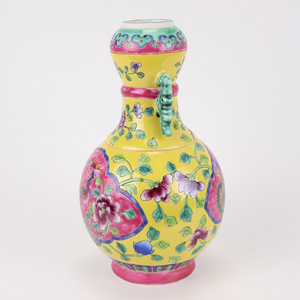 Vase à fleurs en céramique Famille Rose peint à la main chinois Vase en porcelaine de Chine poterie en céramique décorative antique - Product Image 3