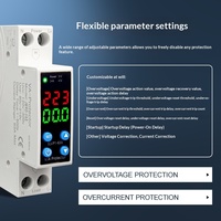 Protecteur de surtension et de sous-tension numérique 1P avec affichage de tension, protection contre les surintensités et relais à réinitialisation automatique pour la protection des circuits domestiques