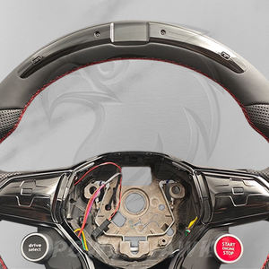 Volante Deportivo de Cuero y Fibra de Carbono con LED para Volkswagen Golf 6 7 8 GTI R <span class=keywords><strong>Line</strong></span> Polo Passat CC Tiguan Jetta GLI GTD GTS GTE - Product Image 3